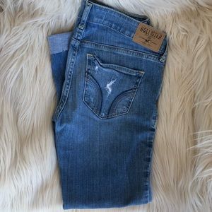 Hollister Cut Off Skinny Blue Jeans